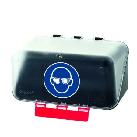 Průhledný box SecuBox Mini – snadná vizuální kontrola obsahu bez otevírání.